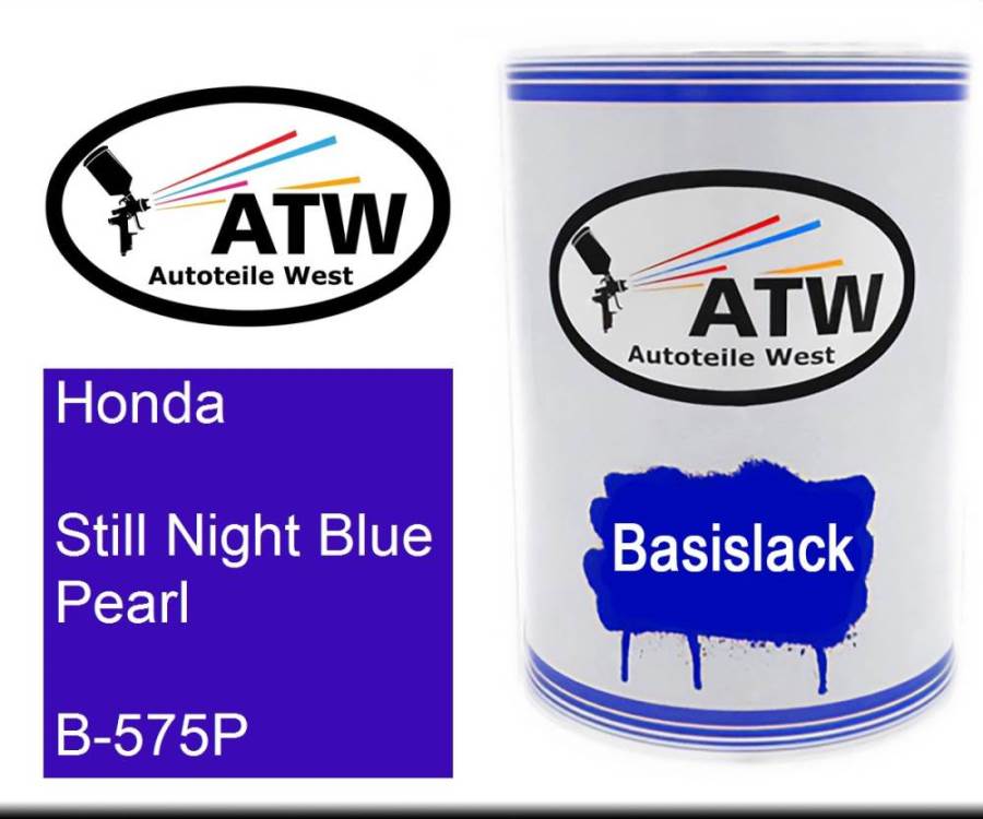 Honda, Still Night Blue Pearl, B-575P: 500ml Lackdose, von ATW Autoteile West.